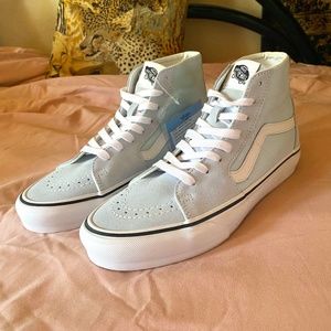 Light Blue Vans 7.5 Womens Sk8-Hi Tapered